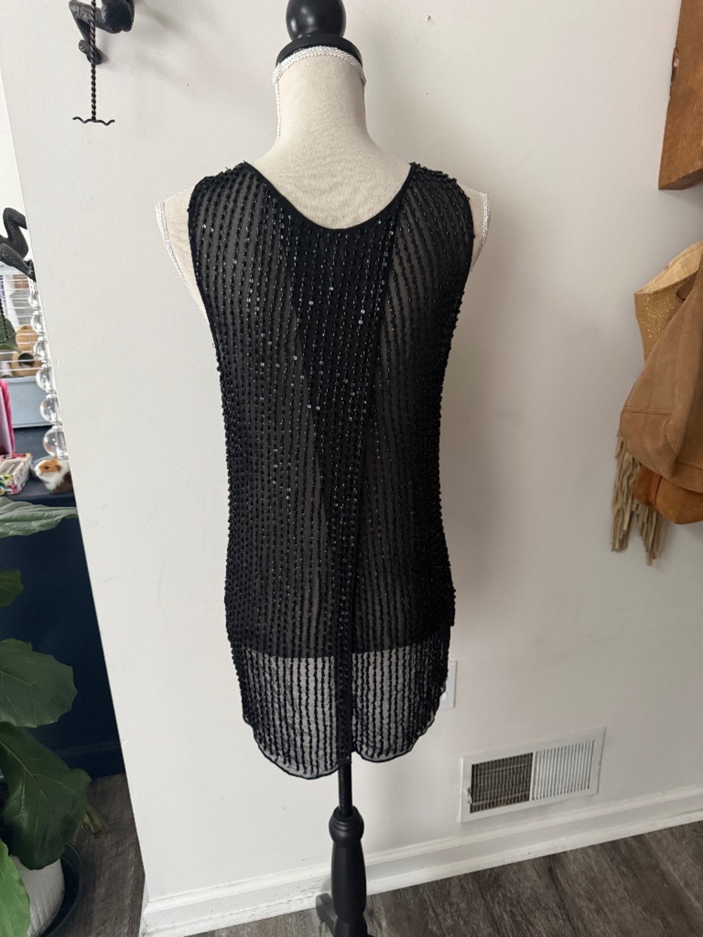 Heavy PARKER Beaded Top Sheer Flowy S